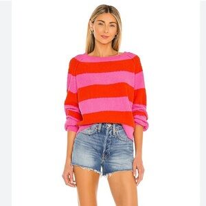 Free People Find My Friend Textured Striped Pullover Size L